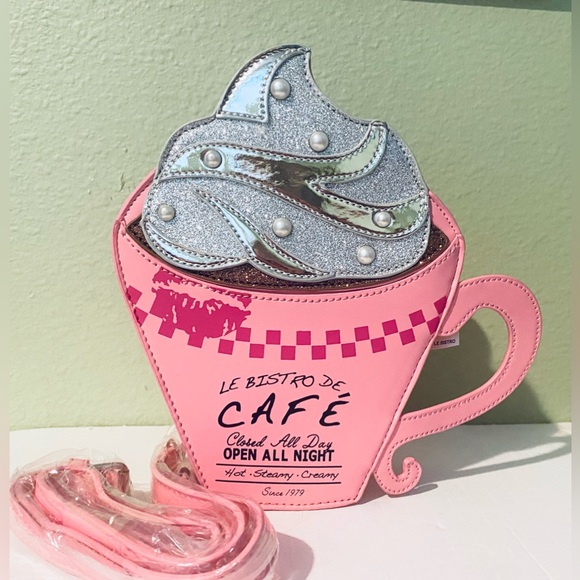 Le Bistro De Cafe’ Pink Purse for Coffee Lovers NWT - Picture 2 of 6